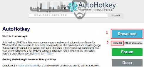 تحميل برنامج AutoHotkey للكمبيوتر